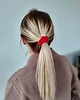gumki do włosów Gumka jedwabna, scrunchie, frotka flame red MINI 3