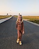 legginsy i getry dla dziewczynki Legginsy dziecięce prążek orzech 3