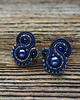 kolczyki soutache Małe, granatowe i eleganckie kolczyki sutasz 2