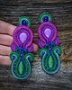 kolczyki soutache Sara- etniczne kolczyki soutache 3
