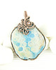 wisiory Koral fossil wisiorek wire wrapping 3