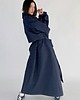 płaszcze damskie Trencz maxi oversize denim dark blue 8