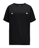 t-shirt damskie T-shirt Voila Czarny Stokrotki Białe 2