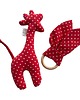 zabawki - inne Zestaw żyrafa i uszy Czerwony w białe groszki 2