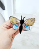 broszki Broszka MOTYL 10  ręcznie haftowana przypinka ćma owady 1