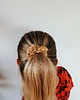 gumki do włosów Gumka jedwabna, scrunchie, frotka złota szampański MIDI 3