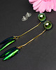 kolczyki swarovski Yashil II, szmaragdowe kolczyki z kryształami Swarovskiego, beading 1
