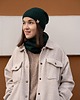 komplety damskie Zestaw Classic - Luźna Czapka Slouchy & Komin - Butelkowa Zieleń 2
