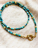 korale NASZYJNIK TURKUS , naturalne turkusy złoto 2