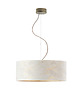 lampy wiszące Czarna lampa wisząca do salonu z marmurowym kloszem HAJFA MARMUR fi - 50 cm 3