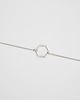 naszyjniki - inne Rhodium Plated Tiny Hexagon Necklace 1