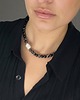 chokery Choker z czarnego sardonyksu i perły 1
