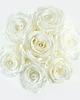 dodatki - różne Białe wieczne kwiaty róże w czarnym dużym flower boxie Infinity Rose prezent 2