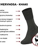 skarpetki damskie Zestaw 2 par skarpet bezuciskowych z wełny MERINO khaki i szare 1