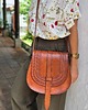 torby na ramię Torebka skórzana ręcznie robiona góralska Rosa na ramię wzory 4