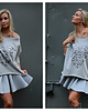 bluza bez kaptura damska BLUZA SZARA SERCE GUZIKI - handmade - oversize  3