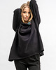 bluza bez kaptura damska BLUZA ASYMETRYCZNA ,,RAVEL'' czarna+wzór jesieni 3