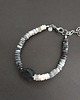bransoletki z kamieni naturalnych Bransoletka RAW opal dendrytowy, czarny turmalin 2