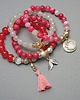 bransoletki z kamieni naturalnych Strawberry sorbet /19-06-23/ set 3