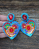 kolczyki soutache Kolekcja Frida - kolczyki kolorowe serca 1