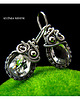 kolczyki wire wrapping Kolczyki Dragony - Kryształ Górski Srebro 2