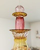 lampy wiszące Lampa wisząca szklana artdeco prl vintage retro Amber Glow 9