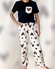 moda - inne Piżama Unisex bawełniana w beżowe serca 2