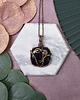 wisiory Miedziany wisiorek wire wrapping z czarnym onyksem #415 1
