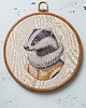Ozdoby na ścianę Lord Badger, haft w oprawie 20 cm 2