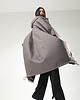 płaszcze damskie Płaszcz longline hoodie oversize stone 6
