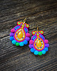 kolczyki soutache Etniczne  kolczyki soutache z pomponami 4