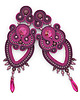 kolczyki soutache Eleganckie kolczyki w kolorze burgundowym 4