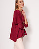 swetry damskie  Oversize'owy sweter - SWE040 bordo MKM 1