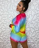 szorty damskie Shorty Spodenki Damskie DR.CROW Ombre Rainbow 3