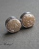 kolczyki wire wrapping Złote piaski -sztyfty 4