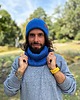 czapki i kapelusze męskie Męska bawełniana czapka beanie logo ekoskórka Niebieski Kobalt 5