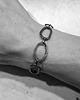 biżuteria męska Bransoleta srebro kute ręcznie, oksydowane, 20,5cm 1