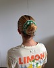 gumki do włosów Wełniana scrunchie w paski 1