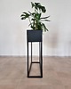 kwietniki Kwietnik metalowy czarny stalowy 70x25x80cm 2