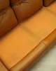 sofy i szezlongi Sofa skórzana pomarańczowa, Space Age design, lata 60, produkcja: Włochy 9