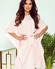 sukienki mini damskie 287-4 SOFIA Sukienka motyl - PASTELOWY RÓŻ 1
