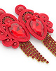 kolczyki soutache Czerwone kolczyki soutache 1