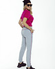 spodnie dresowe damskie SPODNIE dresowe szare i magenta DRESS UP STRIPES COLIBRI 5