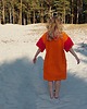 sukienki midi damskie Ponczo kąpielowe z bawełnianej frotte  CANDY GIRL 2
