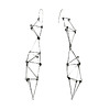 kolczyki wire wrapping Długie geometryczne kolczyki ze stali  1