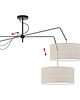 lampy wiszące Lampa sufitowa na wysięgniku do salonu z abażurem RIO ECO 7