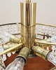 lampy wiszące Żyrandol mosiężny, duński design, lata 70, produkcja: Dania 2