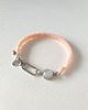 bransoletki z kamieni naturalnych Bransoletka BOHO ręcznie tkana, jasny róż z kamieniem księżycowym 5