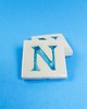 magnesy Ceramiczny magnes, niebieska literka N 1
