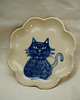 talerze, miski OUTLET ceramiczny talerz z kotem 1